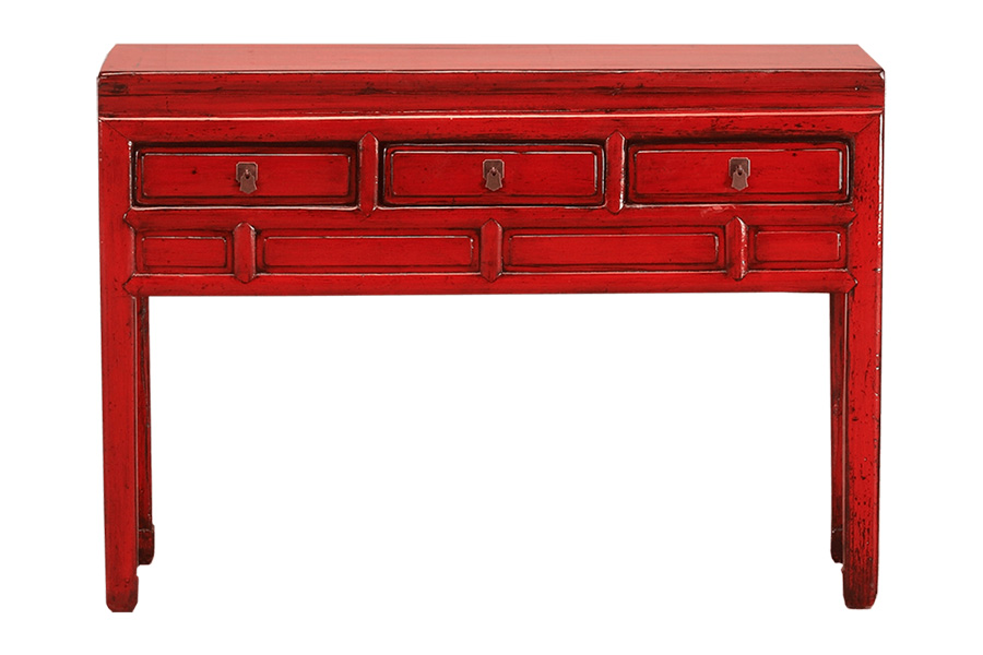 antieke chinese rode sidetable