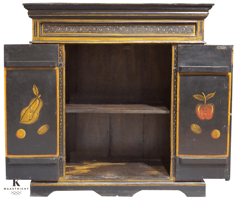 BAÏTA - Commode Capucine Noir et Effet chêne 78cm